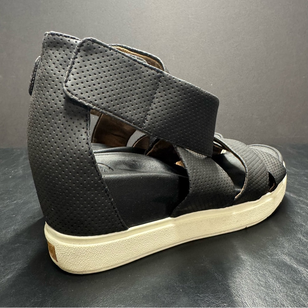 Dr. Scholl’s Sheena platform wedge strappy sandal black women’s shoe size 7 Med - Picture 6 of 14